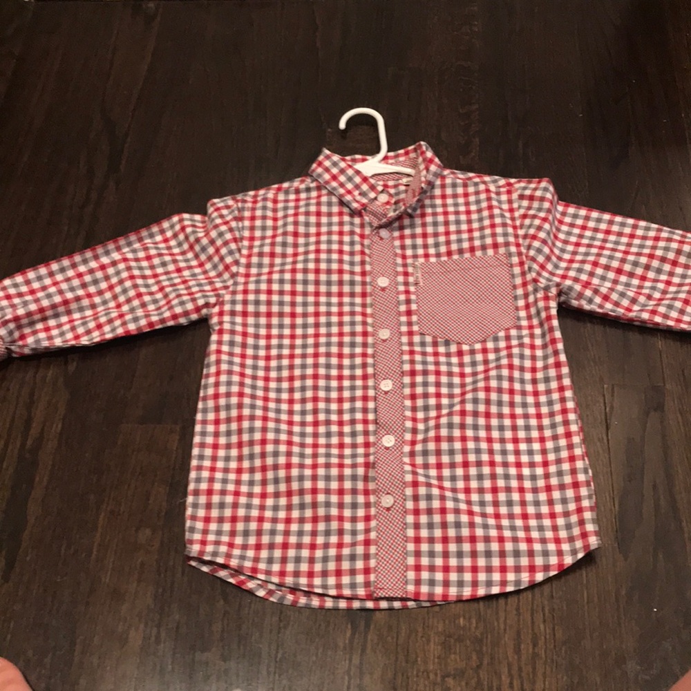 Boys checkered collared shirt